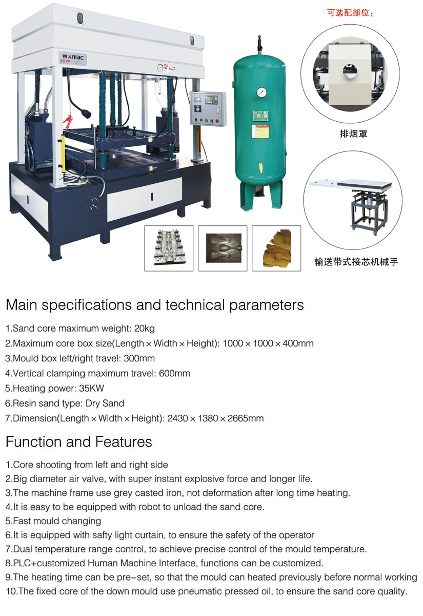 Automatic Double Head Core Shooting Machine